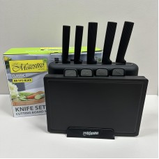 Набір ножів та обробних дошок на підставці 10 предметів Maestro MR-1412-2 BLACK