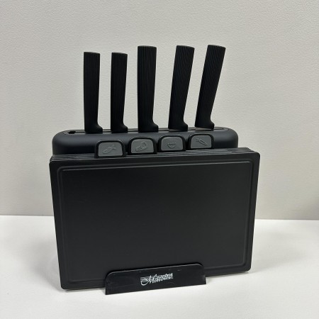 Набір ножів та обробних дошок на підставці 10 предметів Maestro MR-1412-2 BLACK