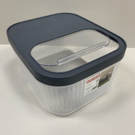 Контейнер для зберігання пластиковий з кришкою 12 л 32,5х28х16,5 см Baroness 11569 сірий