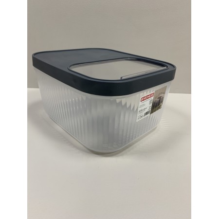 Контейнер для зберігання пластиковий з кришкою 12 л 32,5х28х16,5 см Baroness 11569 сірий