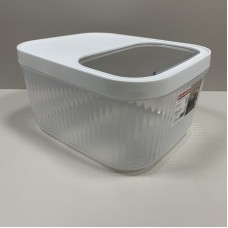 Контейнер для зберігання пластиковий з кришкою 12 л 32,5х28х16,5 см Baroness 11569 білий