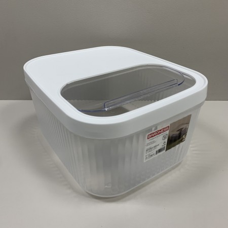 Контейнер для зберігання пластиковий з кришкою 12 л 32,5х28х16,5 см Baroness 11569 білий