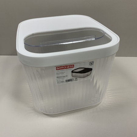 Контейнер для зберігання пластиковий з кришкою 16 л 32,5х27,5х22 см Baroness 11567 білий