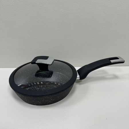 Сковорода глибока d-20 см із мармуровим антипригарним  покриттям A-Plus 3008