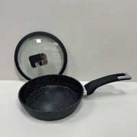 Сковорода глибока d-20 см із мармуровим антипригарним  покриттям A-Plus 3008