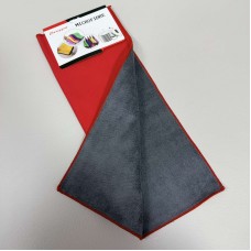 Серветка з мікрофібри двостороння універсальна 30,5х39 см A-Plus DC-456 червона з сірим