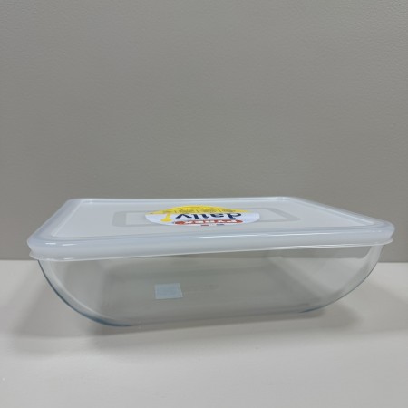 Форма скляна з пластиковою кришкою 2,2 л 25х20х8 см прямокутна Pyrex Daily 343P000 / 3646
