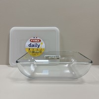 Форма скляна з пластиковою кришкою 2,2 л 25х20х8 см прямокутна Pyrex Daily 343P000 / 3646