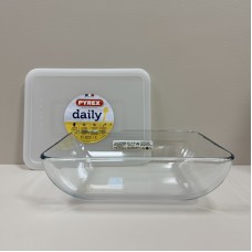 Форма скляна з пластиковою кришкою 2,2 л 25х20х8 см прямокутна Pyrex Daily 343P000 / 3646