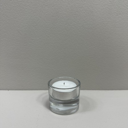 Підсвічник скляний круглий d - 4,5 см, h - 4 см Helios Round 36001 прозорий