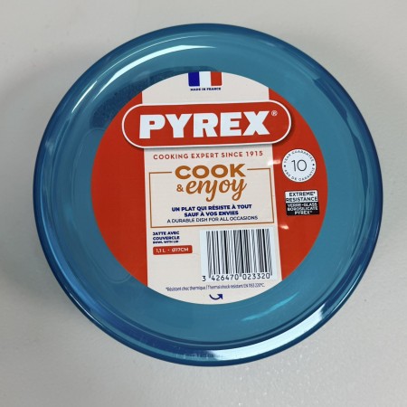 Миска скляна з пластиковою кришкою 1,1 л d-17 см Pyrex C&S 179P000