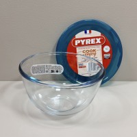 Миска скляна з пластиковою кришкою 1,1 л d-17 см Pyrex C&S 179P000