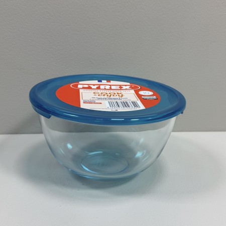 Миска скляна з пластиковою кришкою 1,1 л d-17 см Pyrex C&S 179P000