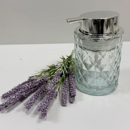 Дозатор скляний для рідкого мила 400 мл d-7,5 см, h-12 см Stenson R35704 прозорий