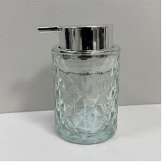 Дозатор скляний для рідкого мила 400 мл d-7,5 см, h-12 см Stenson R35704 прозорий