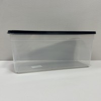 Контейнер прямокутний пластиковий з кришкою 3,6 л 30,5х12,4х13,1 см Полімерпобут ПБ-949 прозорий/чорний