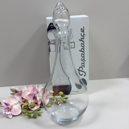 Графин-декантер скляний зі скляною кришкою h-32 см 1200 мл Pasabahce Symphony 97752
