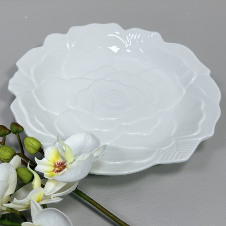 Блюдо порцелянове d-23 см, h-3 см Троянда Stenson MC3272-9