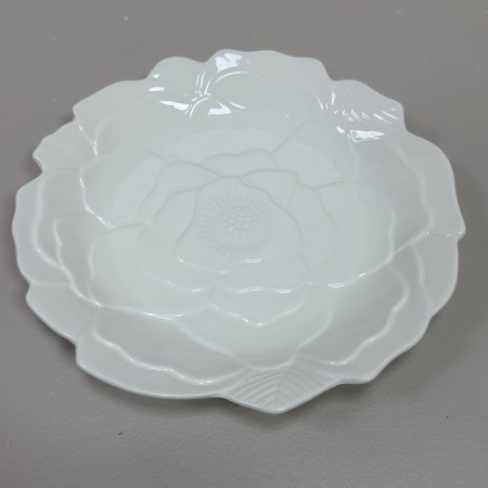 Блюдо порцелянове d-23 см, h-3 см Троянда Stenson MC3272-9