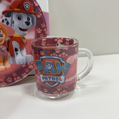 Набір скляного дитячого посуду 3 предмети Щенячий патруль 3535-9
