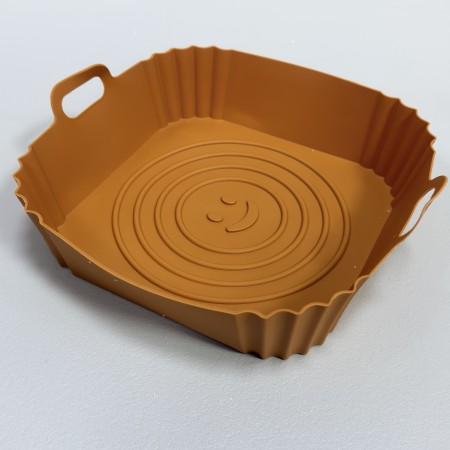 Форма силіконова для випікання в Аерофритюрниці/ Аерогрилі/ Мультипечі/Духовці 21,5х21.5х5.5 см A-Plus MT-1210 / 810382 рудий 