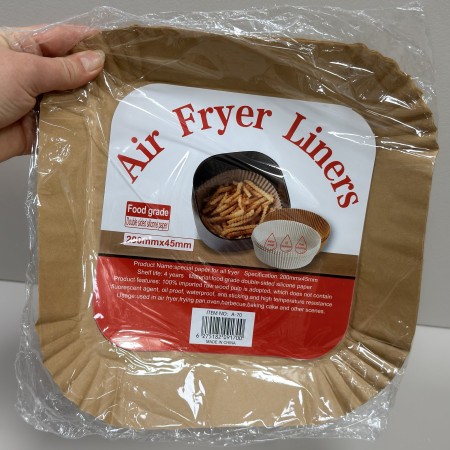 Папір для аерофритюрниці/ аерогриля/ мультипечі/ духовки 20х20х4,5 см одноразовий 50 шт A-Plus  A-70/1203/091700