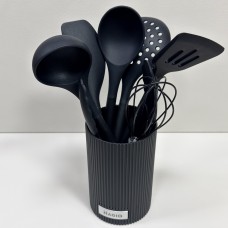 Набір силіконовий кухонного приладдя 8 предметів Magio MG-1128 чорний