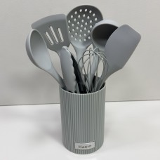 Набір силіконовий кухонного приладдя 8 предметів Magio MG-1129 сірий