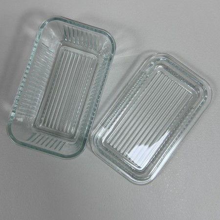 Маслянка-контейнер скляна 17х10х7 см Maestro MR-5000-45 прозора