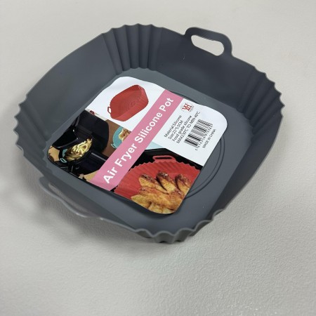 Форма силіконова для випікання в Аерофритюрниці/ Аерогрилі/ Мультипечі/Духовці 21,5х21.5х5.5 см A-Plus MT-1210 / 810382 сірий