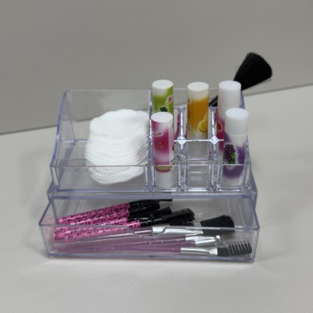 Органайзер для косметики 10,2х18,2х10,6 см Akay Plastik AK523 прозорий