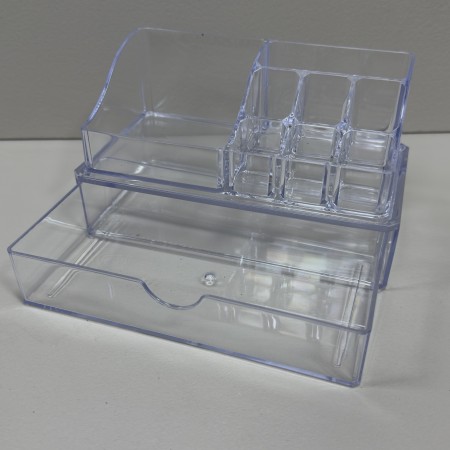 Органайзер для косметики 10,2х18,2х10,6 см Akay Plastik AK523 прозорий