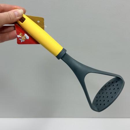 Прес для картоплі силіконовий A-Plus 0721 сірий з жовтим