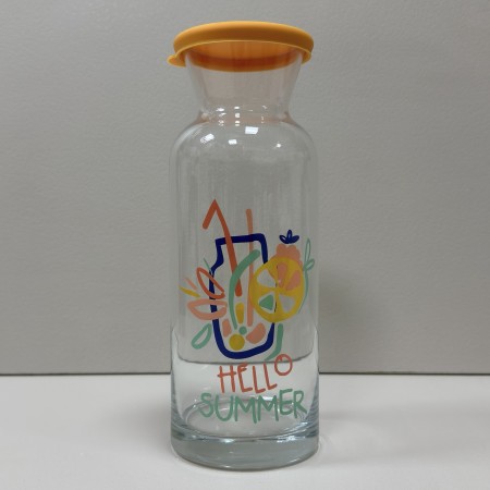 Графін скляний із силіконовою кришкою 1,26 л Pasabahce  43824 жовтий