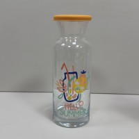 Графін скляний із силіконовою кришкою 1,26 л Pasabahce  43824 жовтий