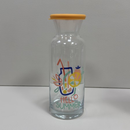 Графін скляний із силіконовою кришкою 1,26 л Pasabahce  43824 жовтий