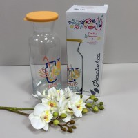 Графін скляний із силіконовою кришкою 1,26 л Pasabahce  43824 жовтий