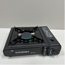 Газова плита  керамічний пальник з п'єзопідпалом KUCHENKA BDZ-155-A/1049 з пластиковим кейсом + адаптер під балон