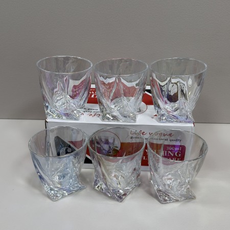 Набір склянок Quadro 6 шт 300 мл ХАМЕЛЕОН Yujing GlassWare 2772-3