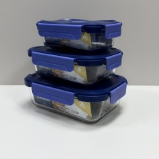Набір контейнерів 650 мл, 1040 мл, 1520 мл Luminarc Click Clack 0087/0086/0085