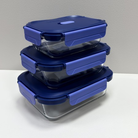 Набір контейнерів 650 мл, 1040 мл, 1520 мл Luminarc Click Clack 0087/0086/0085