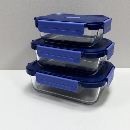 Набір контейнерів 650 мл, 1040 мл, 1520 мл Luminarc Click Clack 0087/0086/0085