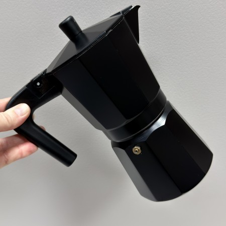 Гейзерна кавоварка алюмінієва на 9 чашок A-Plus 3083 чорна