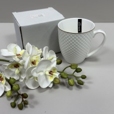 Кружка порцелянова 400 мл d-9 см, h-10,4 см Кристал Grazie TNC7125 / 12931 біла
