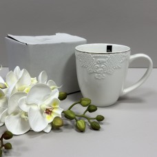 Кружка порцелянова 400 мл d-9 см, h-10 см Гармонія Grazie TNC7125 / 12719 біла
