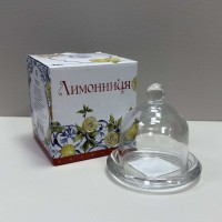Лимонниця з кришкою скляна 9,5х9,5х9 см S&T 9904-1 прозора