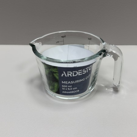 Мірна склянка з боросилікатного скла 0,5 л h-9 см, d-13 см Ardesto AR4405GCB прозора