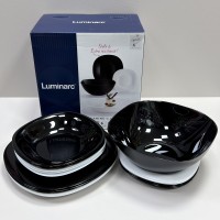 Сервіз столовий 19 предметів Luminarc Carine Black-White V8305