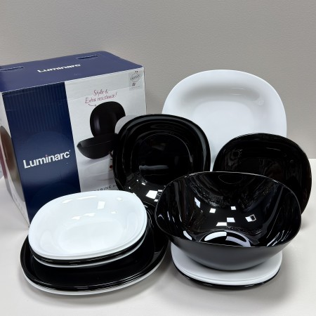 Сервіз столовий 19 предметів Luminarc Carine Black-White V8305