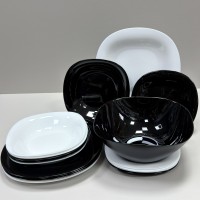 Сервіз столовий 19 предметів Luminarc Carine Black-White V8305